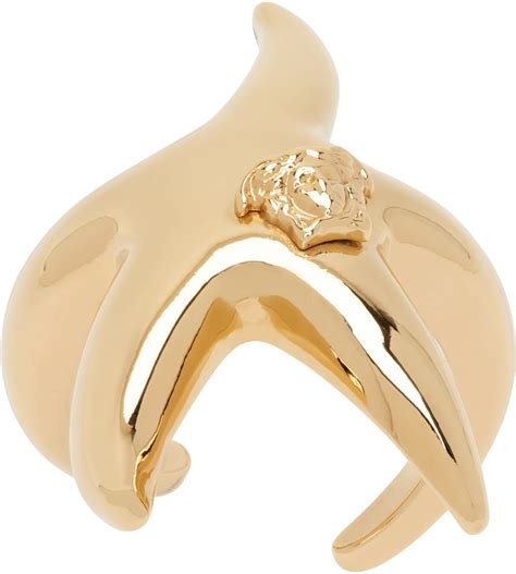 Versace: Gold Barocco Sea Ring 